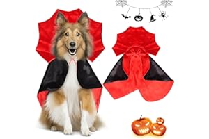 KUFAERBEAM Katzenkostüm Halloween Haustierkostüme, Hund Katze Vampir Kostüm, Halloween Haustier Kostüme für kleine bis mittlere Hunde Katzen,Teufel Cape Mantel Kostüm, HalloweenParty und Haustier Cosplay Zubehör