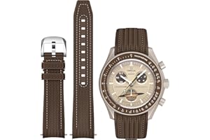 REBANDACE Correa de silicona para reloj Omega X Swatch Speedmaster Moonswatch, correa curvada de liberación rápida para hombres y mujeres