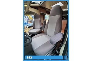 BREMER SITZBEZÜGE Housses de siège, sur Mesure, compatibles avec Le Camping-Car, pour conducteur et Passager, numéro de Couleur : 822 / Gris
