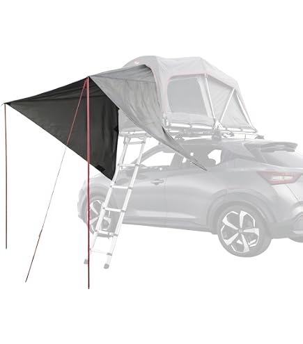 OEX Vertex Lite Tarp with Aluminium Support Poles for the for Vertex Lite 130 and Vertex Lite Solo Roof Tents, 75D Polyester Ripstop, 145cm x 200cm x 200cm Sports &