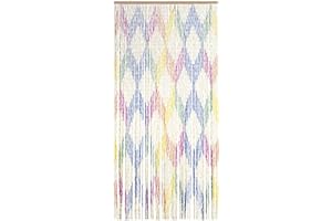VERDELOOK Tenda Tipo Mais Colorata con Fantasia a Rombi, 120x240 cm, 68 Fili