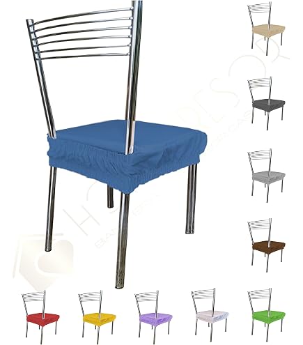 Confezioni Giuliana Set 4 Cuscini Coprisedia Con Fascia Elastica - Picasso Pouff - Made In Italy - Beige 40x40 Cm