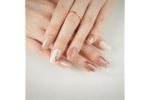 DANNI & TONI 28 Stickers Semi Cured Gel Nail Polish Strips Gel Nail Stickers (Fascinating),Salon-Quality Gel Nail Polish Strips Manicure Stickers Set-Marble Pattern,Foil Stamping