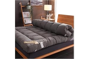 HUMAJORY Futon Mattress, Japanese Floor Mattress, Foldable Roll Up Mattress, Thicken Mat Sleeping Pad Dormitory Lounger Pillow Bed, Breathable Mattress(150x200cm)