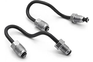 Crozgan 2Pcs Car Brake Hoses 1K0611763E 1K0611763F 100mm Rear Brake Pipes Automotive Brake Kit Replacement for VW Passat Golf MK5 MK6 AD A3 RS3 TT Skoda Superb Octavia Seat Altea Toledo