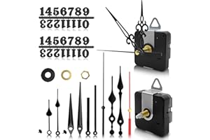 CJYBJHOM 2 Pack Clock Mechanism Battery Powered Kit, Silent Quartz Clock Movement Replacement,with 5 Styles Hands and 2 Sets of Numbers