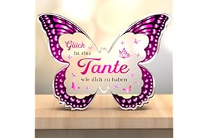 JOYVADO Tante Geschenke Weihnachten, Du wirst Tante Geschenk, Schmetterlings Acryl Briefbeschwerer zum Ihr Geburtstag Erntedank
