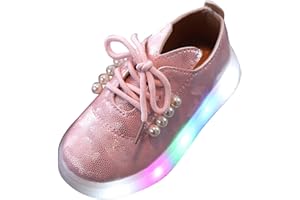 ARESTORY Children Kids LED Light Luminous Sport Sneakers Baby Boys Girls Lace UpTrainers Princess Shoes Flashing Socks Shoes Sports Running Shoes OutdoorTrekking Slip On Casual Shoes 1-6Years