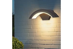 Aiskdan LED Aplique pared interior/exterior, 24W Luz de Pared Metal, IP54 Lampara pared Impermeable, Adecuado para villa, jardín, pasillo, dormitorio, luz cálida 3000K