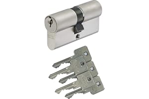ABUS A93 Doppelzylinder 30/30mm mit 5 Schlüssel, mit Not-u. Gefahrenfunktion und Bohrschutz, Profil C73 C83