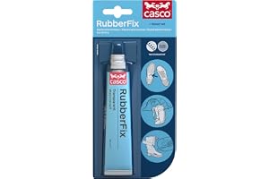 CASCO RubberFix Tätningsmedel, Genomskinlig, 9 x 2.2 x 21.5 cm | Flexibel och vattentålig - Tål -40°C till 120°C - Lösningsmedelsfri - Fäster på många material