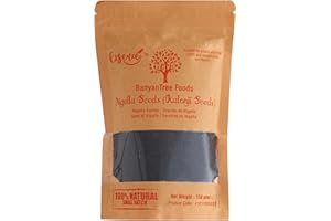 BanyanTree Foods Semilla de Nigella (Nigella Seeds) 150g | Comino negro entero | Kalonji Seeds