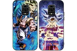 EOUINE 2 Piezas Funda para Xiaomi Redmi Note 9 Pro/9 Pro MAX/Note 9S 4G 6.67'' con Anime Cute Dibujos Protector Manga Covers Antichoque Suave TPU Protectora Carcasa Animadas Case para Redmi Note 9S 4G