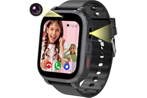 RUOPOEM Reloj Inteligente Niño 4G, Reloj GPS Niños Localizador y Llamadas, Smartwatch Niños con VideollamadaSOS Chat SMS Juego Cámara Despertador IP68 Modo Clase, Reloj con Tarjeta SIM Regalo Niña Niño