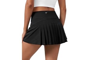 CRZ YOGA Femme Sport-Jupe de Golf Tennis Mini Skorts Short avec Poche