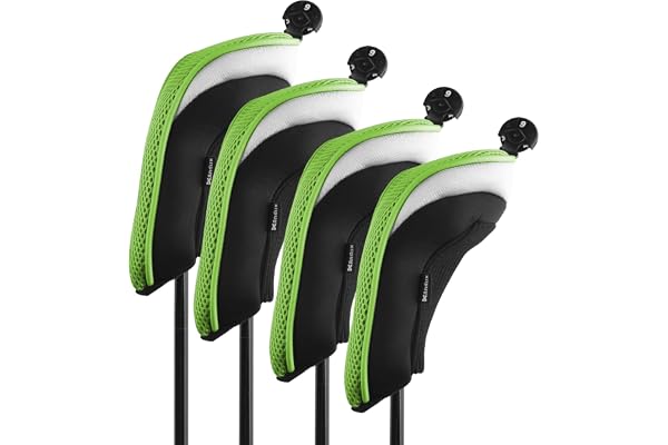 Andux Lot de 3 Couvre-têtes de Club de Golf Hybrides à col Court avec Cadran n°
