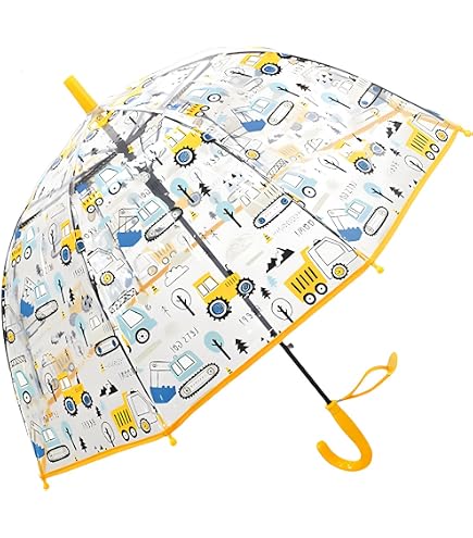 DJECO Parapluie Enfant Robots - Transparent - Medium - Pour Garçons Et Filles