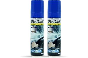 Epished De Icer Spray 2 x 300ml – Fast-Acting Car Windscreen & Window Defroster | Quick Ice Remover for Frost, Snow & Ice | Winter Vehicle Care Essentials