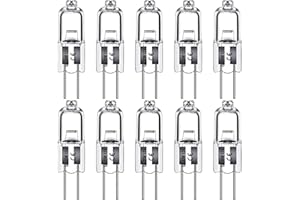 Levidon G4 Halogen Light Bulbs 20W 12V Clear Capsule 2 Pin Lamp Bulb Halogen Pin Base Warm White Dimmable 10 Pack
