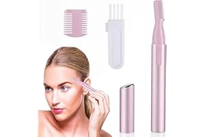 LORSENG 1 Pcs Portable Electric Eyebrow Shaper Eyebrow Shaver Trimmer, EyebrowHair Removal, Upgraded Mini Portable EyebrowTrimmer, Painless Portable Electric Razor for Brows Face Cheek Lips Peach Fuzz