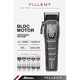 VME-P920 Profesyonel Sa&ccedil; ve Sakal Kesme Makinesi BLDC Motor Şarjlı DLC Seramik Bı&ccedil;ak 10 Tarak Dijital Ekran 4600 mAh