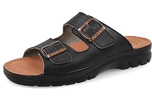 Fly Flot Albignasego, Ciabatte Uomo in Evopell, con Doppia Fibbia Regolabile, Sottpiede in Pelle