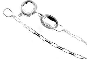 SilverAmber Jewellery UK - Srebro próby 925, delikatny Włoski łańcuszek o długości 70 cm, typ łańcuszka Box o szerokości 1 mm, kod produktu GCH00328