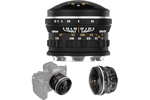 AstrHori Objectif fisheye circulaire 6 mm F2.8 plein format Objectif d'appareil photo ultra grand angle avec grande ouverture pour l'astrophotographie de paysage (Z)
