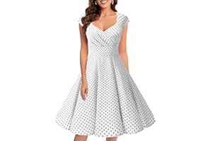 Bbonlinedress Women's Vintage 1950s cap Sleeve Rockabilly Cocktail Dress Multi-Colored