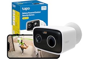 Tapo C400 Battery Security Camera Outdoor Wireless, IP65 1080P Colour Night,180-Day Battery 5200mAh,AI Detection, Local/Cloud Storage, CCTV, Alexa/Google,No Monthly Fee