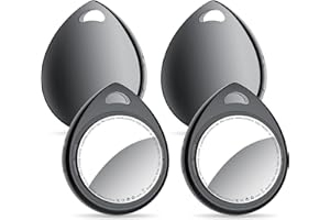QCOQ® Air Tags 4 Pack 2026, Buscador de Objetos Bluetooth Compatible con Buscar Apple (Sólo iOS), Smart Localizador Bluetooth 5.3 para Llaves, Cartera, Equipaje, Mochila, Batería Reemplazable