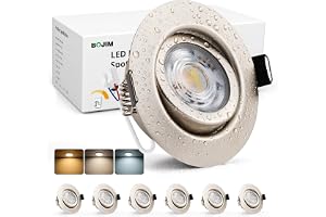 Bojim Spot LED Inbyggd Dimmbar 7W, Badrum IP44 Hål 68mm