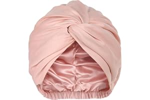 YANIBEST Satin Lined Hair Bonnet for Sleeping, Silk Turban, Hair Wrap Chemo Headwear for Women Natural Curly Hair