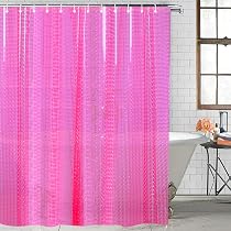 Barossa Design Rideau Douche Rose Transparent Sans Crochet - EVA 180x188 Cm Avec Aimants Rideau étanche 180x188cm Barossa Design Rideau Douche Rose Transparent Sans Crochet - EVA 180x188 Cm Avec Aimants Rideau étanche 180x188cm