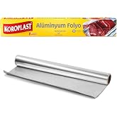 Koroplast Al&uuml;minyum Folyo 15 mt, BPA İ&ccedil;ermez, Dayanıklı Yapışmaz Folyo 30 cm x 15 mt, Tavuk, Izgara, Et, Yemek, Gıda Artıklar