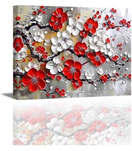 Toile Déco Arbre De Vie Feuilles Dorées - 50x100cm Sans Cadre - Art Mural Salon Chambre Style Automne