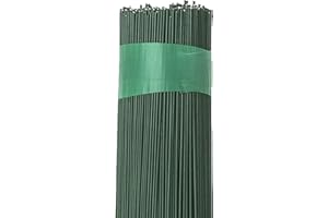 IFLO Steck- und Wickelddraht GRÜN & BLAU geglüht 300mm - Basteldraht, Blumendraht, Bindedraht, Floristikdraht für Trockenblumen, DIY Projekte (1,2mm x 300mm Grün 50Stück)