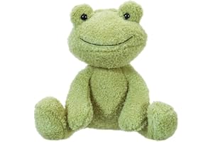 Apricot Lamb Grenouille en velours en peluche douce, parfaite pour les enfants (grenouille verte, 21 cm)