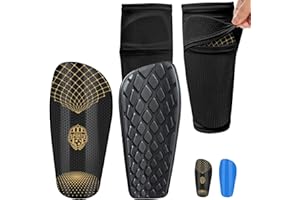 DOBESTS Parastinchi per bambini, calcio, parastinchi con maniche antiscivolo, per bambini e uomini, calcio Shin Guards con tasca ottimizzata per ragazzi e adulti