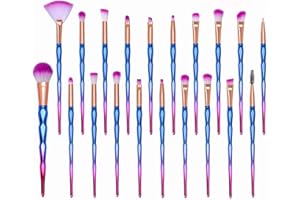 MELLIEX Pinceaux Maquillage, 20 pièces Cosmétique Pinceaux Kit pour Pinceau Fond de Teint Ombre à Paupières Eyeliner Yeux Visage Poudre Pinceaux de maquillage