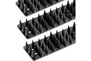 OFFO Pinchos Antipalomas, Pinchos para Palomas Exterior, Palomas Ahuyentar para Balcones, Techos, Jardines o Barreras Privadas, Antipalomas 7,5m, Negro