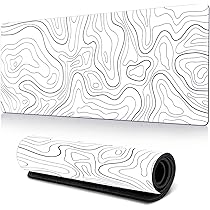 Tapis De Souris Dragon Noir Et Blanc(900x400x3mm) XXL Mouse Pad étendu Grand Base En Caoutchouc Antidérapante à Bords Cousus Tapis De Souris De Jeu Pour Ordinateur Portable