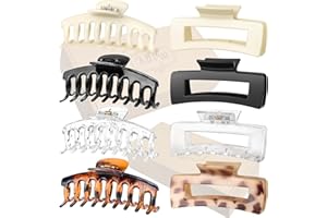 Kavya 8 Piezas de Pinzas pelo Grandes, Pinzas Para el Pelo Para Mujeres Para Cabello Grueso, Pinzas Antideslizantes Para el Cabello, Accesorios Para Peinados Para Mujeres y Niñas (10.5 cm)-C