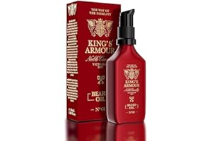 King's Armour Olejek do brody (50 ml) – zmiękcza, wzmacnia, sprawia, że broda rośnie i pielęgnuje ją – jedyne w swoim rodzaju olejki z jojoby, arganu i słodkich migdałów – odświeża przez cały dzień