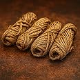 Vemlons Jute Cord for Craft Project/Natural Jute Rope/Jutes Twisted Cord for Art and Craft 2 ply 2 mm (17 m Set of 4 Piece)-Brown