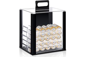 Hiboom 11 Pcs Acrylic Poker Chip Case, Chip Trays Set Including Carrier Acrylic Display Case Holder (1000 Capacity)