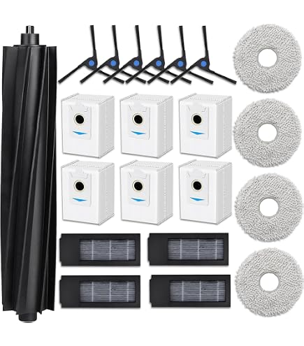 Kit 22 Accessoires Pour ECOVACS DEEBOT T30C Pro Omni - 1 Brosse, 6 Serpillières, 4 Sacs, 4 Filtres, 6 Brosses Latérales