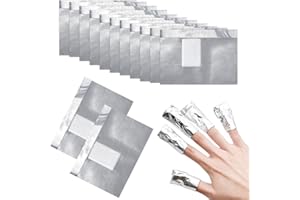 ‎QUFIIRY Qufiiry 200 Stück Nail Polish Remover Wraps Pads, Aluminiumfolie Nagellack Remover Pads, mit Fusselfreien Wattepads, Hilfsmittel Zum Einfachen Entfernen Von Nagellack