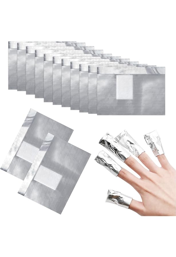 1000 Stück Nagellackentferner-Pads Aus Alufolie – Mit Saugpad, Für Gellack/Acryl, Einfach Anzuwenden