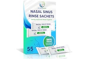 ‎PLUSQMED PLUSQMED Pudełko 55 szt. sól do płukania nosa 2,7 g opakowania, sól neti w garnku, sól do nawadniania nosa, ulga w zatokach, mycie nosa.